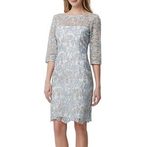 Tahari  Crew-neck Embellished Sheath Dress.Size 6.NWT.